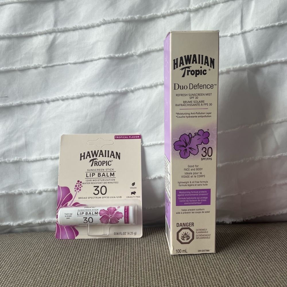 Hawaiian Tropic Lip Balm and Sunscreen Set